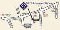 Map of The 99 Comedy Club in Leicester Square, London Map of The 99 Comedy Club in Leicester Square, London